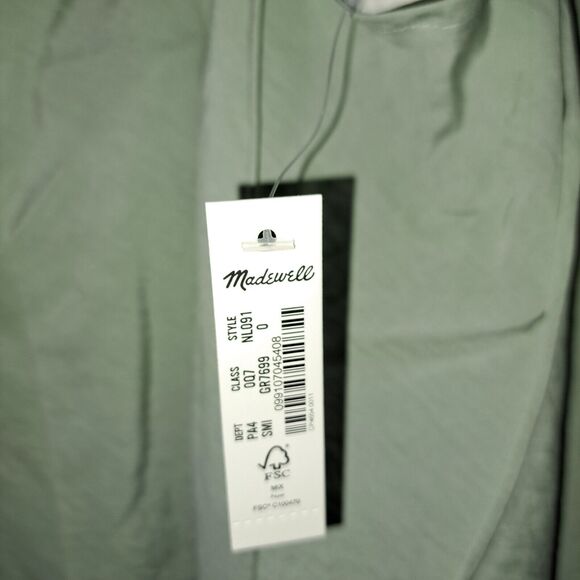 Madewell Sadie Mini Slip Dress Gatehouse Green Strappy Women's Sz 0 Item NL091 - Picture 4 of 11
